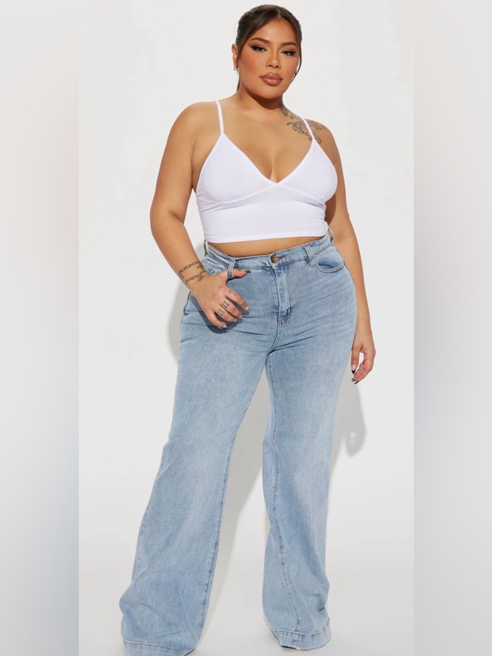 Fashion Nova Bridge The Distance Wide Leg Jeans